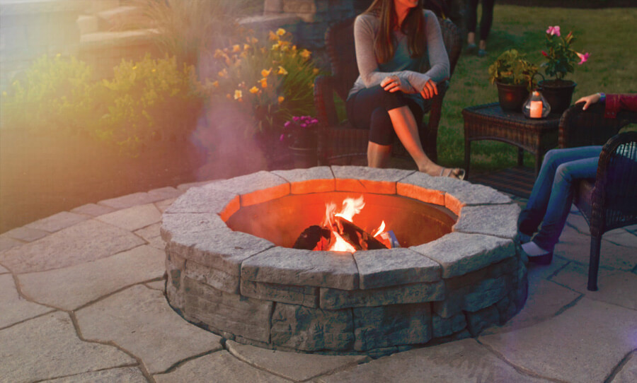A belvedere firepit